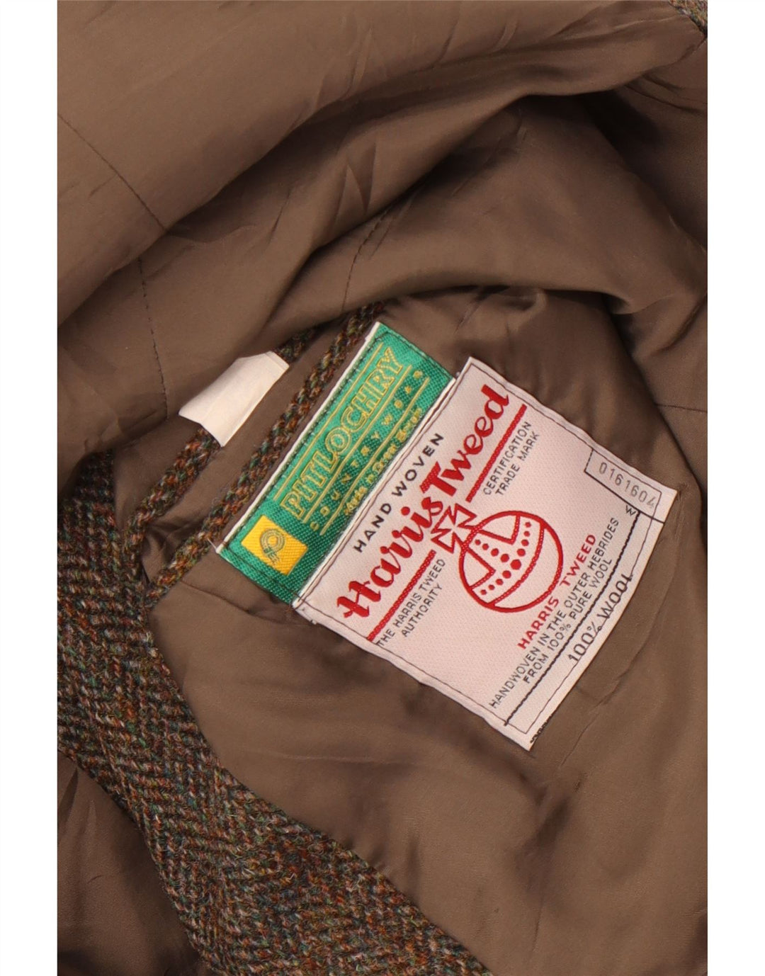 Jaqueta Pitlochry masculina Harris Tweed Blazer Reino Unido 38 espinha de peixe marrom médio