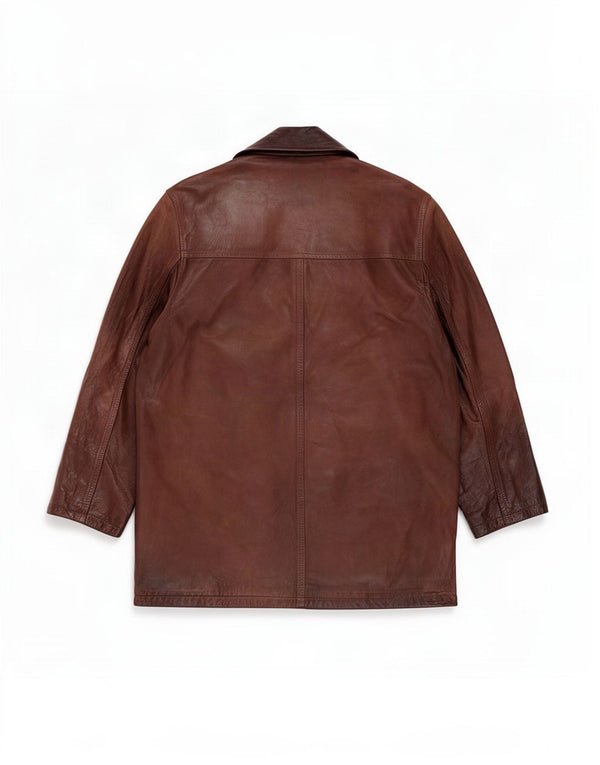 E. B. Casaco de couro masculino Company UK 38 marrom médio