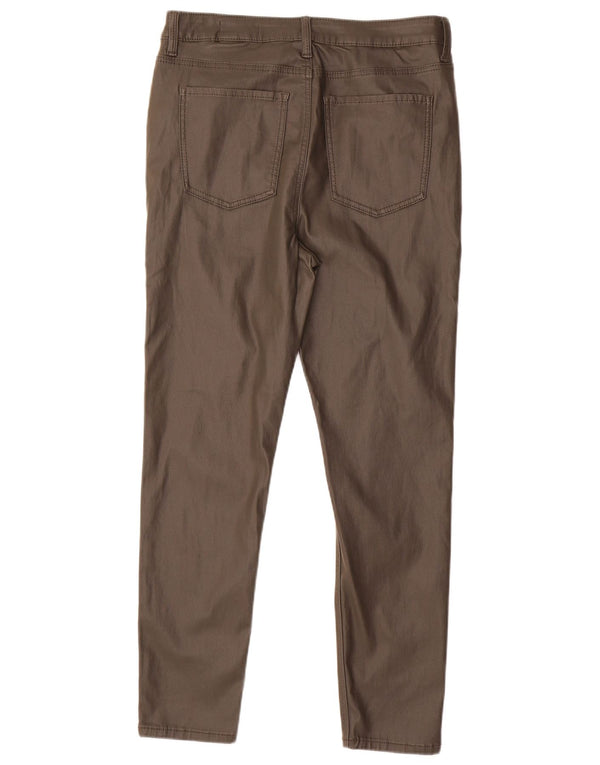 Calça feminina casual skinny Marks & Spencer Reino Unido 16 grande W32 L28 cáqui