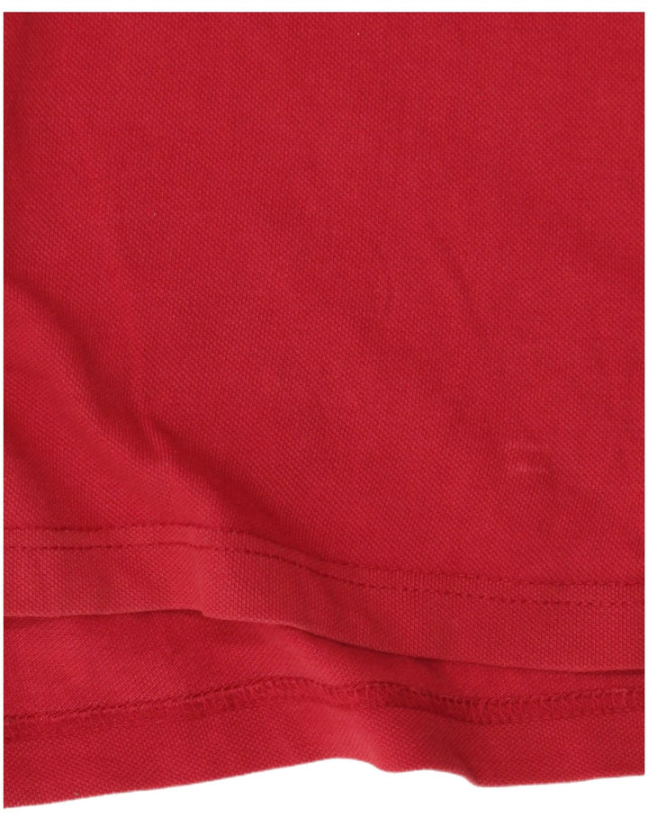 Camisa polo masculina SCHOTT grande algodão vermelho