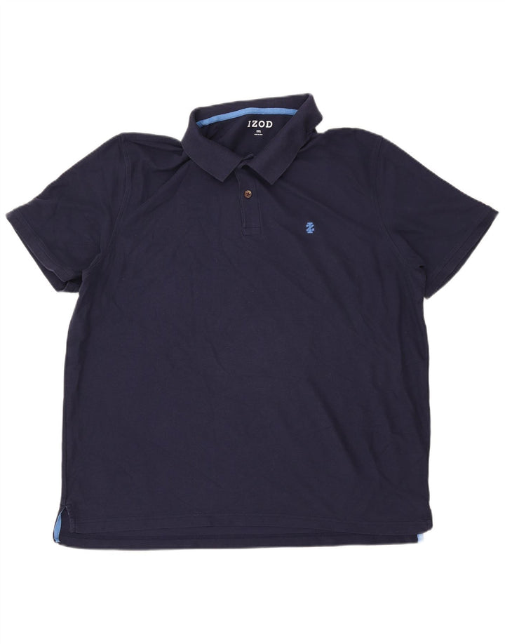Camisa polo masculina IZOD 2XL algodão azul marinho