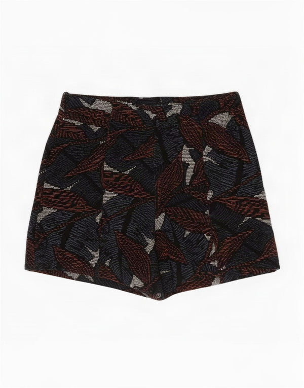 Zara Womens Trafaluc Abstract Pattern Shorts XS W24 Multicolorido