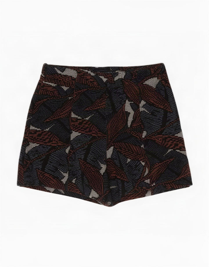Zara Womens Trafaluc Abstract Pattern Shorts XS W24 Multicolorido