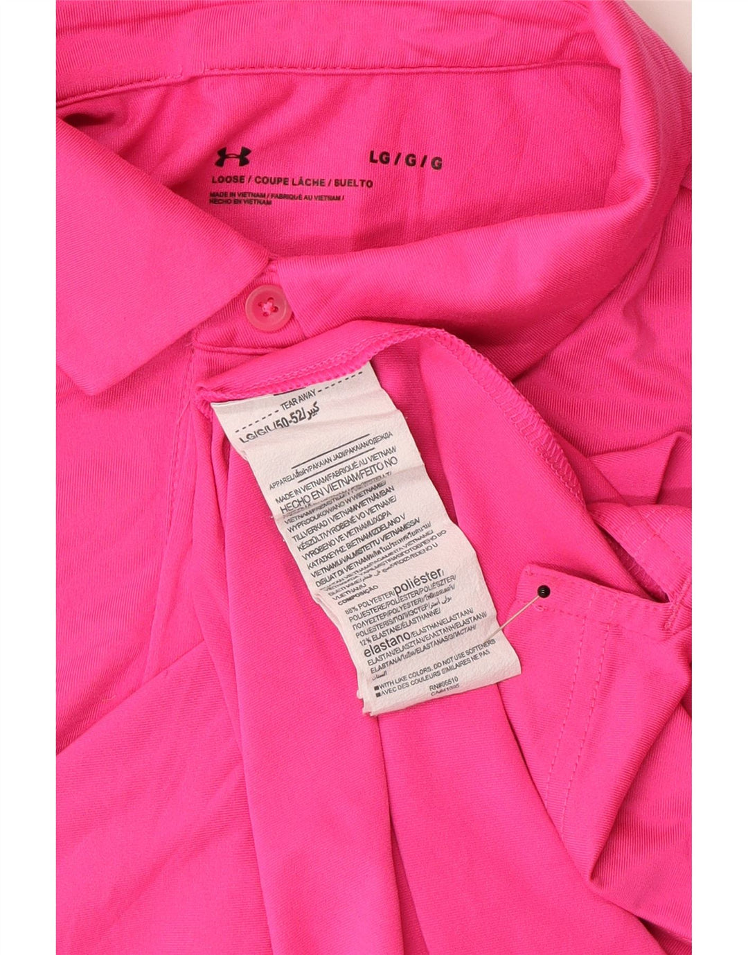 Camisa polo masculina Under Armour grande poliéster rosa