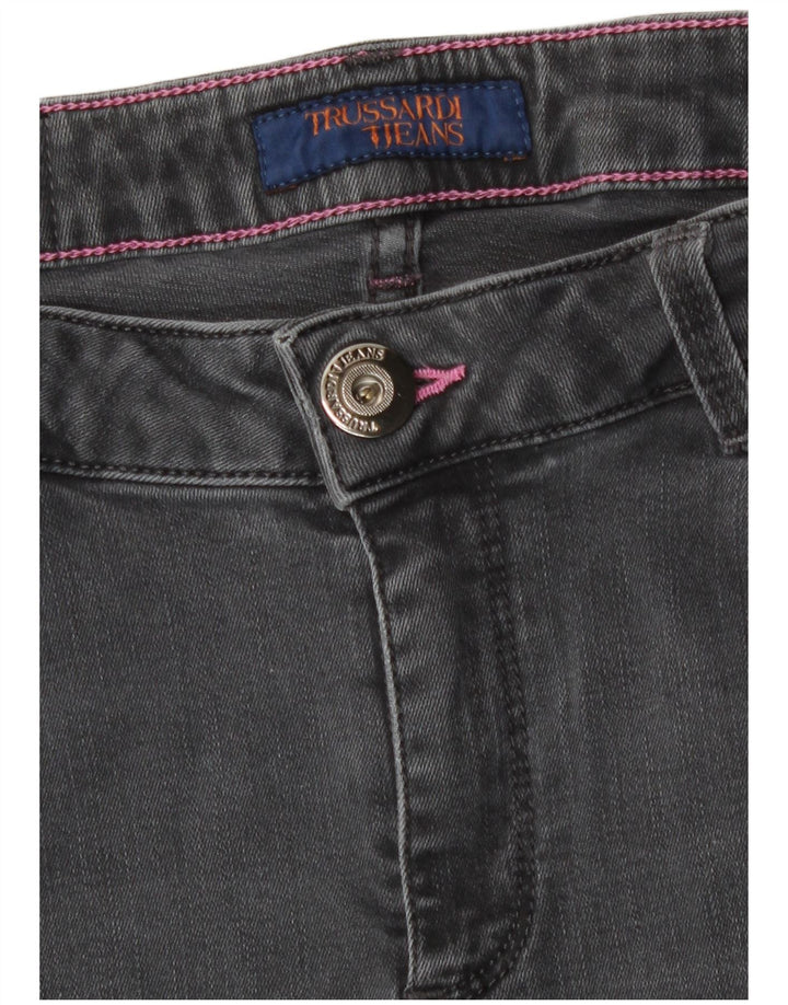 Jeans skinny feminino Trussardi W28 L32 algodão cinza