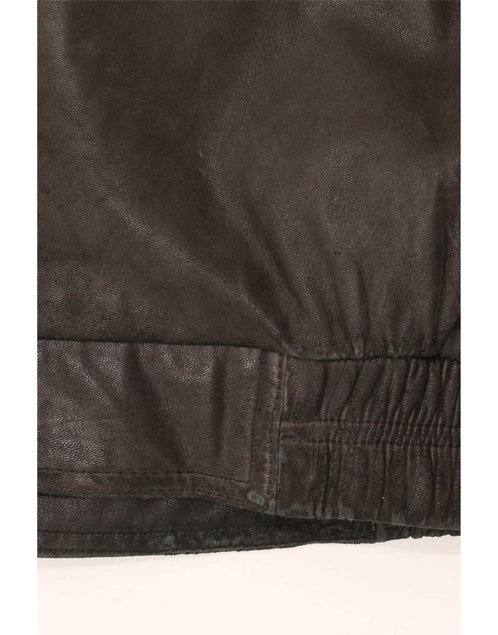 Jaqueta de couro masculina Itallo UK 40 grande preta