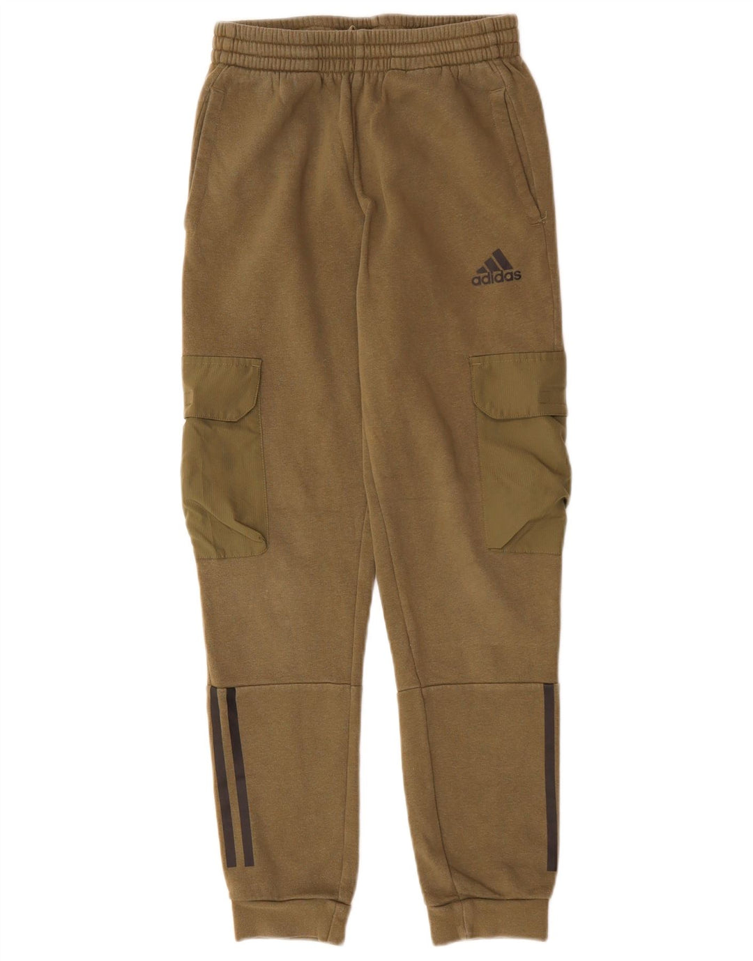 ADIDAS Meninos Cargo Calças de treino Joggers 11-12 Anos Algodão Cáqui