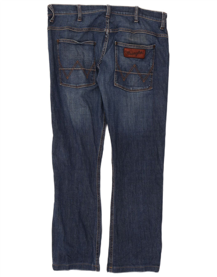Wrangler Masculino Spencer Straight Jeans W34 L29 Azul Algodão