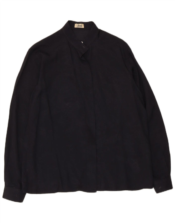 Blusa camisa feminina vintage IT 46 grande acetato preto