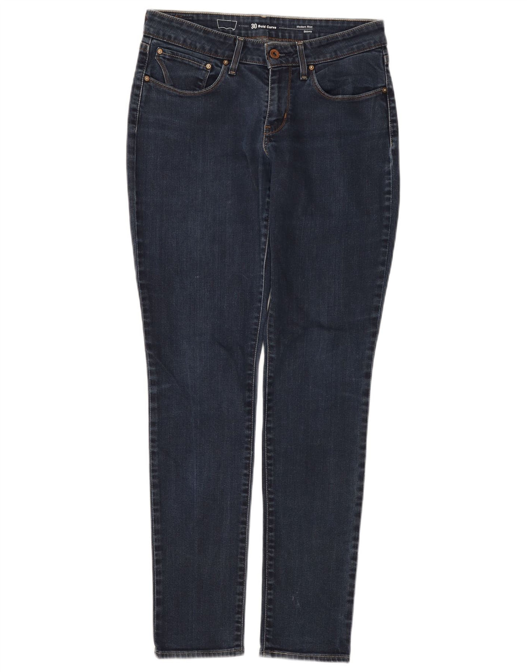Calça jeans feminina LEVI'S Bold Curve Modern Rise Skinny W30 L32 Azul Algodão