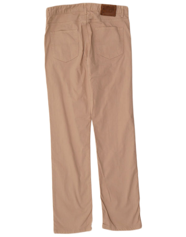 Calça Chino Masculina Slim Pierre Cardin Pequena W36 L33 Algodão Bege