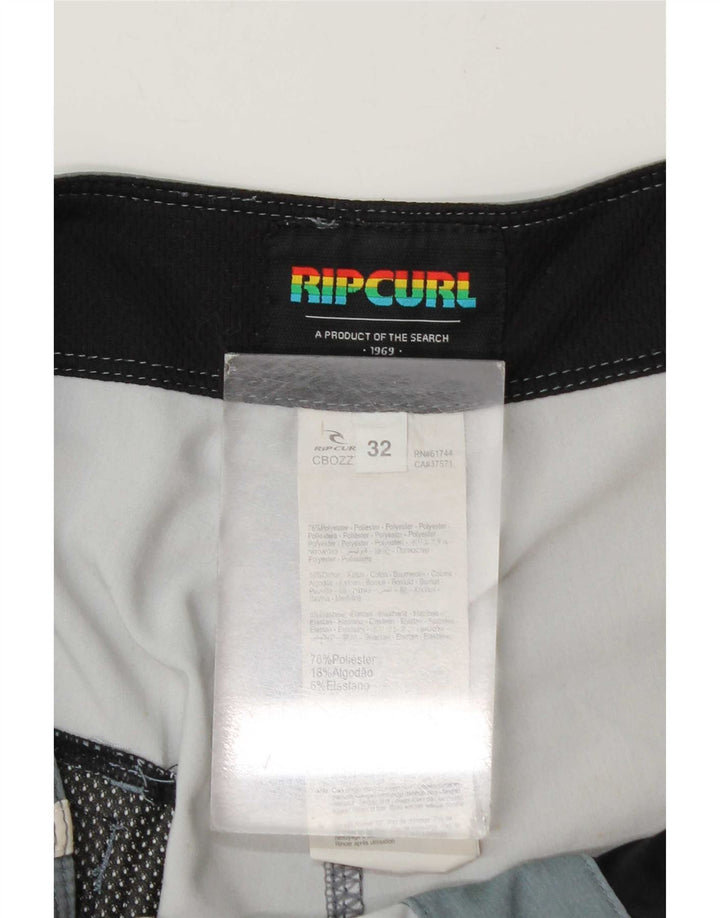 Rip Curl Shorts de natação masculino médio poliéster listrado multicolorido