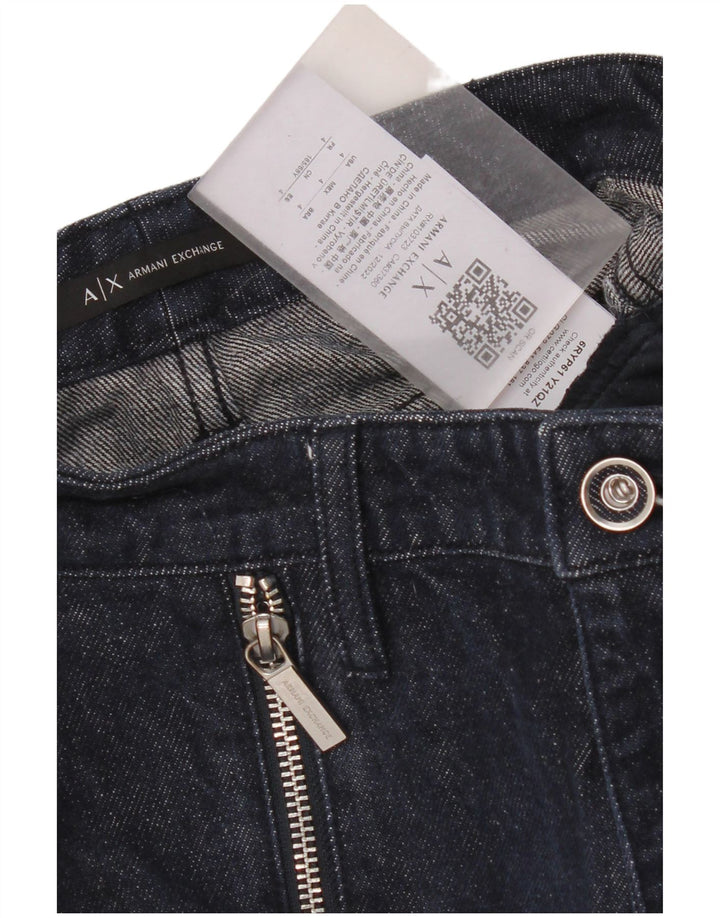 Calça jeans feminina Armani Exchange US 4 pequena W26 L27 azul marinho