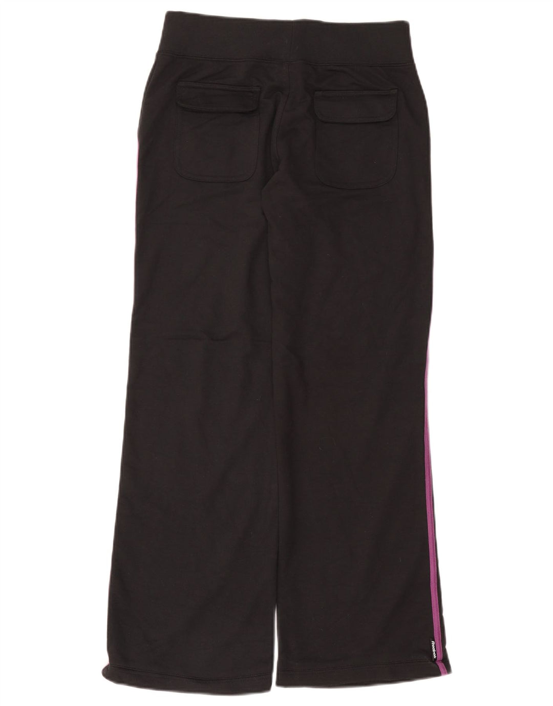 Calça de treino feminina Reebok UK 10 pequena algodão preto