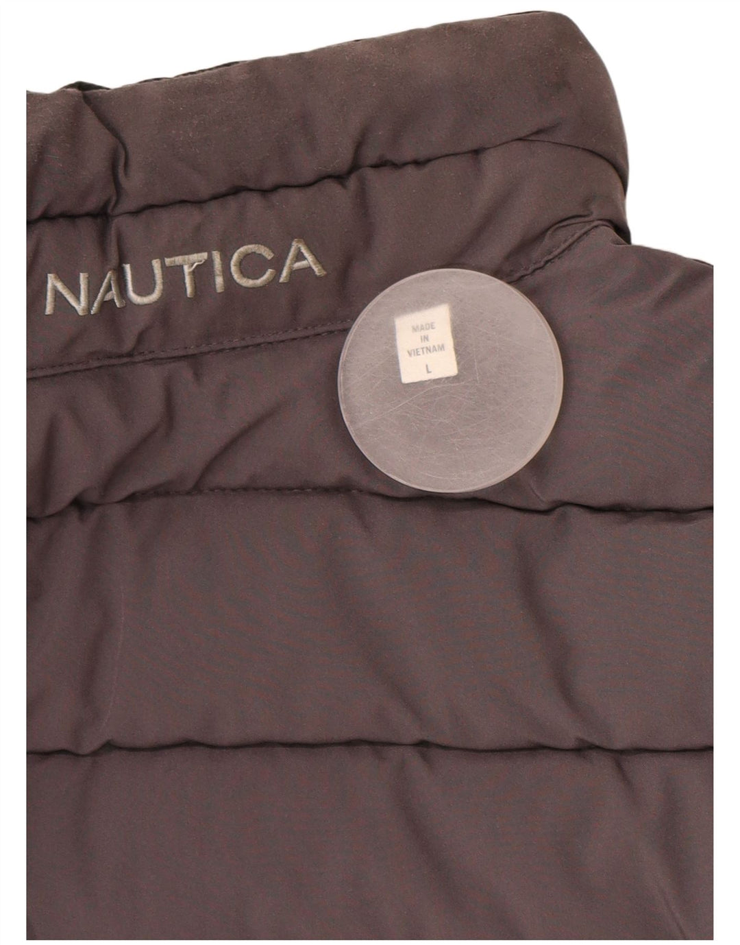 Jaqueta acolchoada reversível masculina NAUTICA UK 40 grande poliéster preto