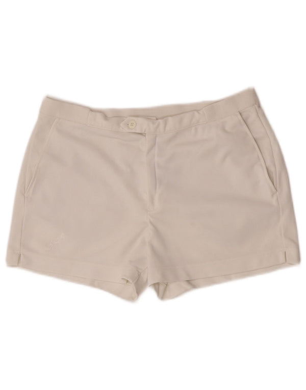 AUSTRALIAN L'ALPINA Mens Chino Shorts IT 48 Médio W32 Poliéster Branco