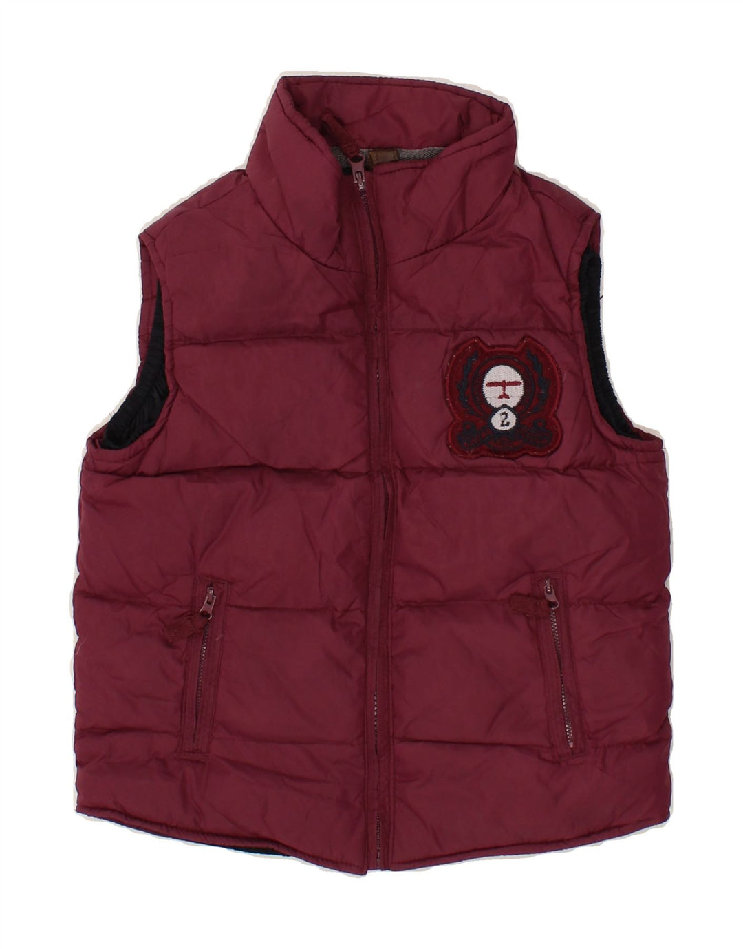 MASSIMO DUTTI Boys Graphic Padded Gilet 5-6 Years Burgundy Vintage Massimo Dutti and Second-Hand Massimo Dutti from Messina Hembry 