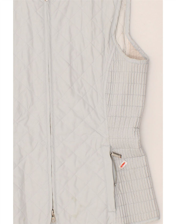HENRY COTTONS Womens Quilted Gilet IT 42 Medium Blue Polyester Vintage Henry Cottons and Second-Hand Henry Cottons from Messina Hembry 