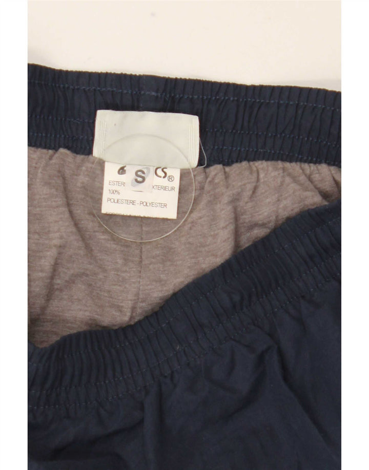 Calça de treino masculina Asics pequena azul marinho poliéster