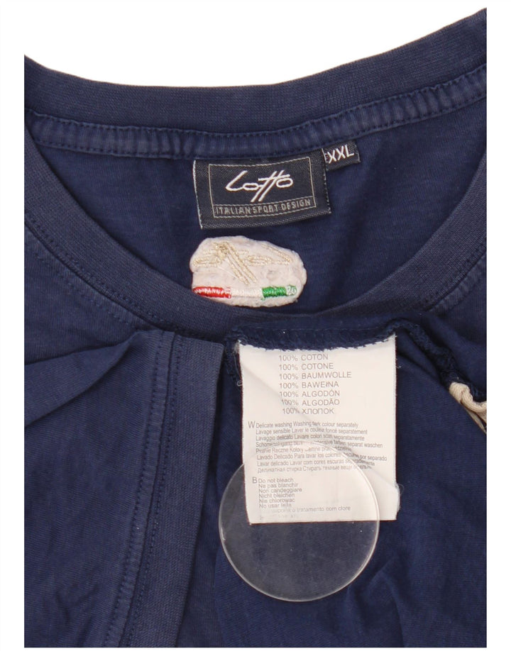 Camiseta masculina Lotto Top 2XL algodão listrado azul marinho