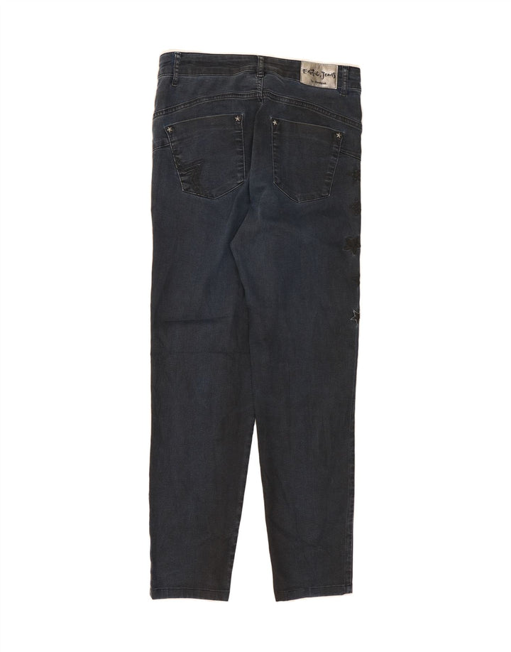 DESIGUAL Womens Tapered Jeans W30 L28 Navy Blue Vintage Desigual and Second-Hand Desigual from Messina Hembry 