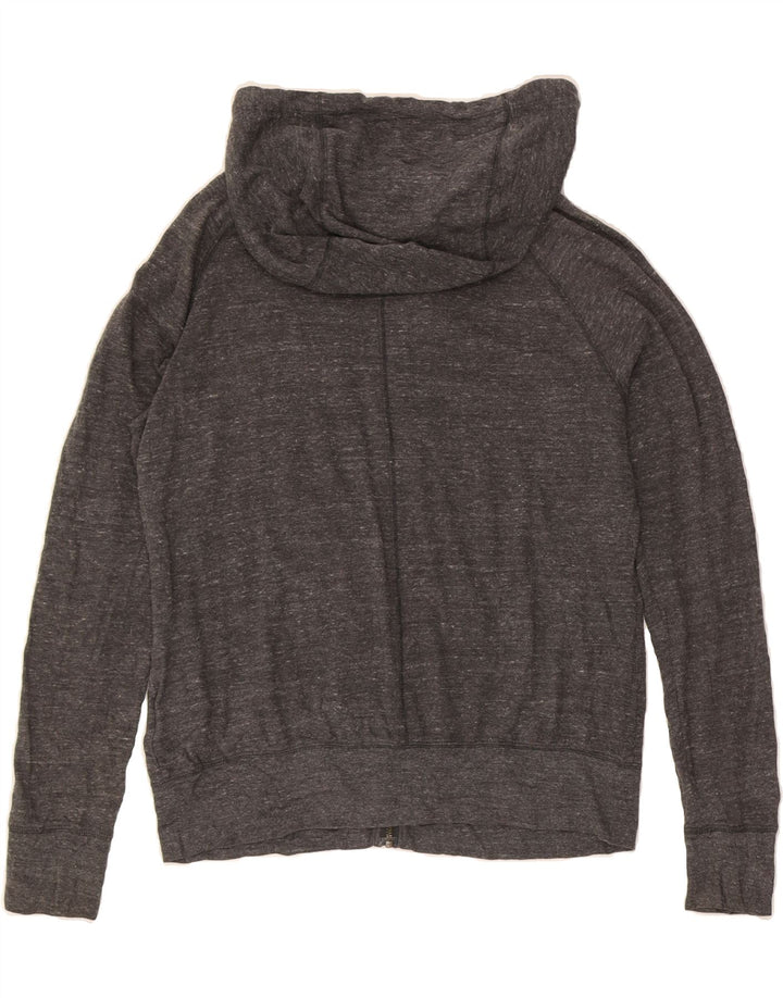 NIKE Womens Zip Hoodie Sweater UK 14 Medium Grey Flecked Cotton Vintage Nike and Second-Hand Nike from Messina Hembry 