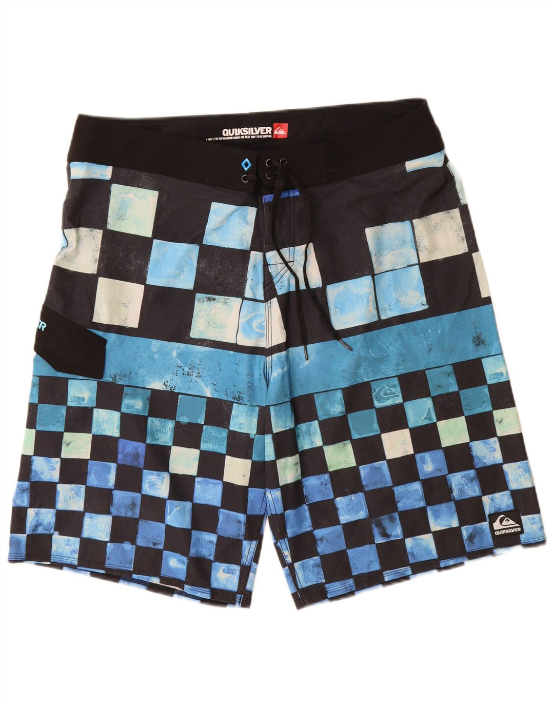 Shorts de natação masculino Quiksilver grande poliéster geométrico azul