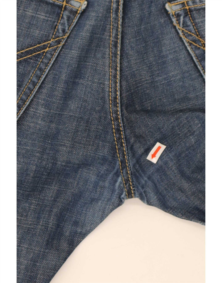 Calça jeans reta feminina Roy Rogers W32 L33 azul marinho