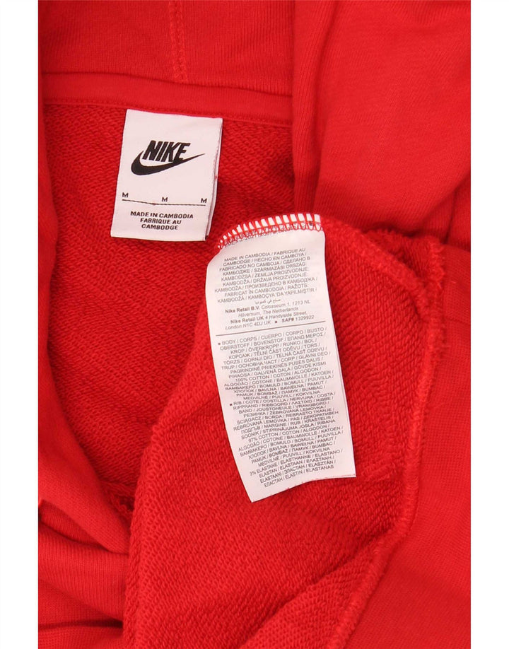 Nike Mens Hoodie Jumper Médio Algodão Vermelho