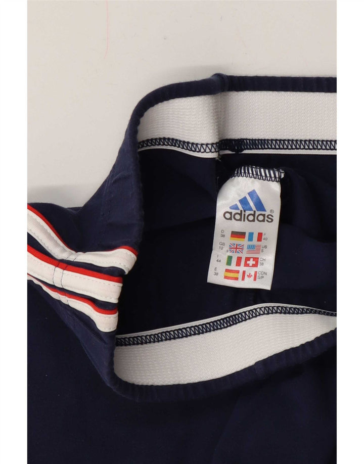 Leggings Adidas Femininas UK 12 Médio Azul Marinho Algodão