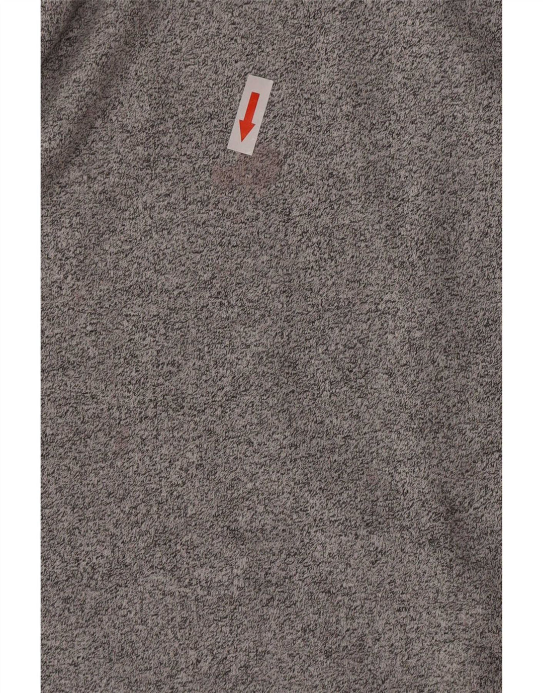 Moletom masculino Asics Graphic Zip Neck Jumper pequeno cinza manchado de algodão