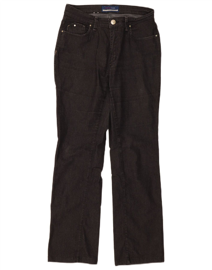 Jeans retos femininos Trussardi IT 44 médio W28 L28 algodão cinza