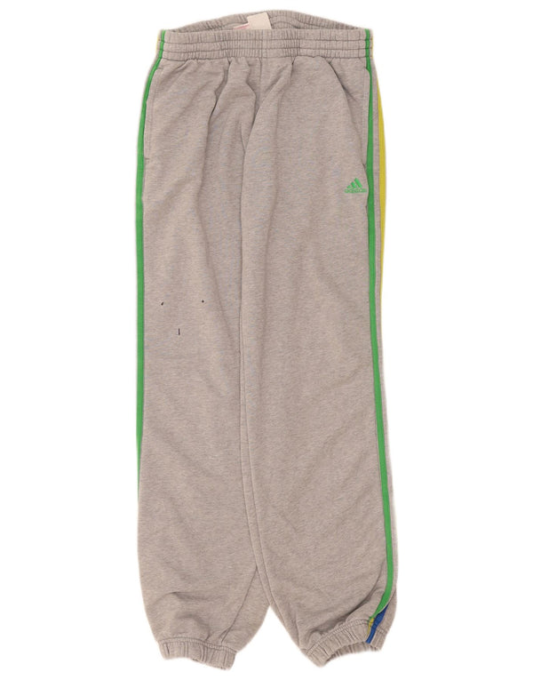 Adidas meninos climalite calças de treino joggers 15-16 anos cinza algodão