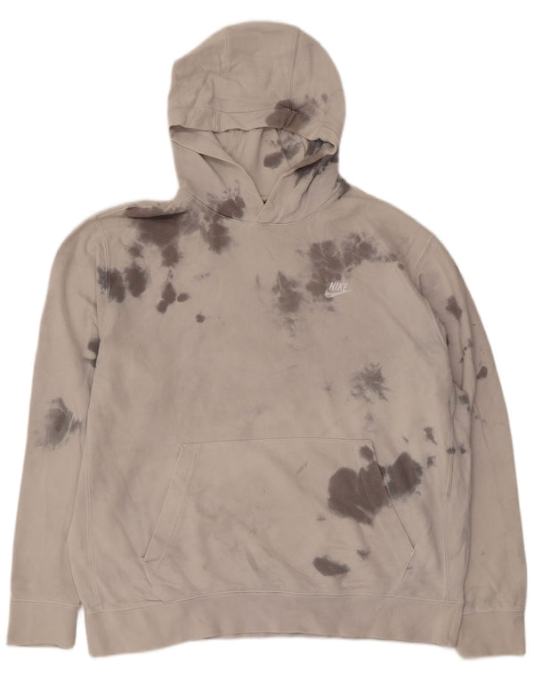 Nike Mens Hoodie Jumper XL Cinza Tie Dye Algodão
