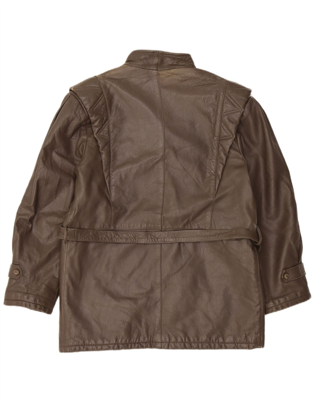 Jaqueta de couro feminina VINTAGE IT 48 XL couro marrom