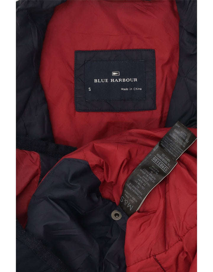 Jaqueta acolchoada masculina Marks & Spencer Blue Harbor Reino Unido 36 pequena azul marinho