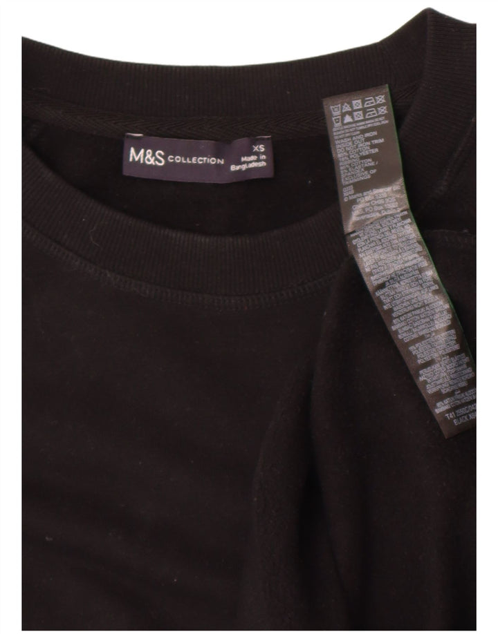 Suéter oversized feminino Marks & Spencer Reino Unido 6 XS algodão preto