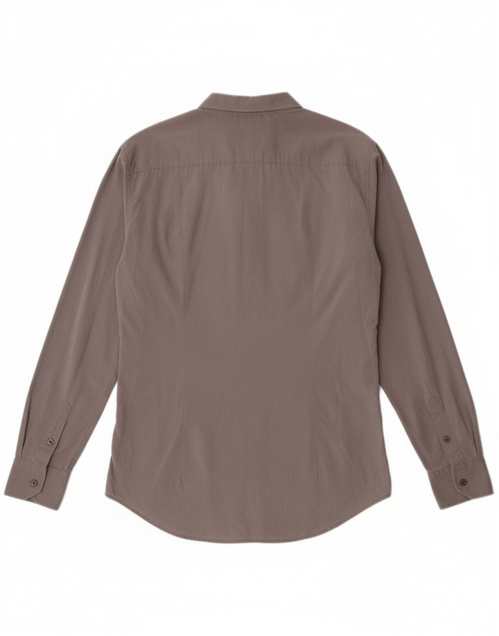 Camisa Slim Masculina Dolce & Gabbana IT 52 Grande Algodão Cinza