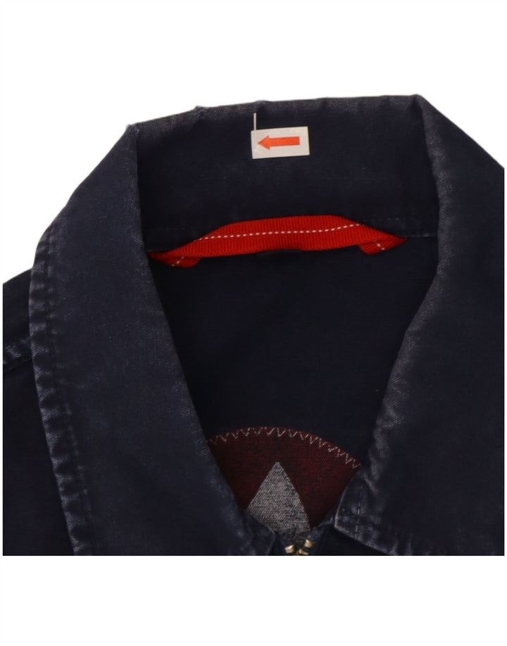 Jaqueta bomber masculina Murphy & Nye Reino Unido 38 algodão azul marinho médio