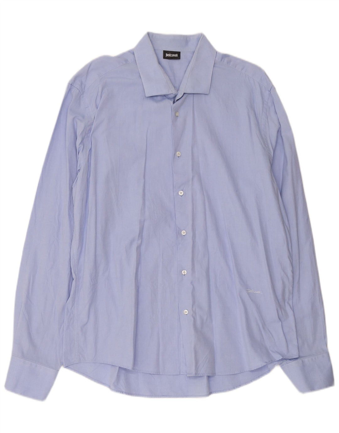 Camisa masculina Just Cavalli tamanho 45 17 3/4 XL azul