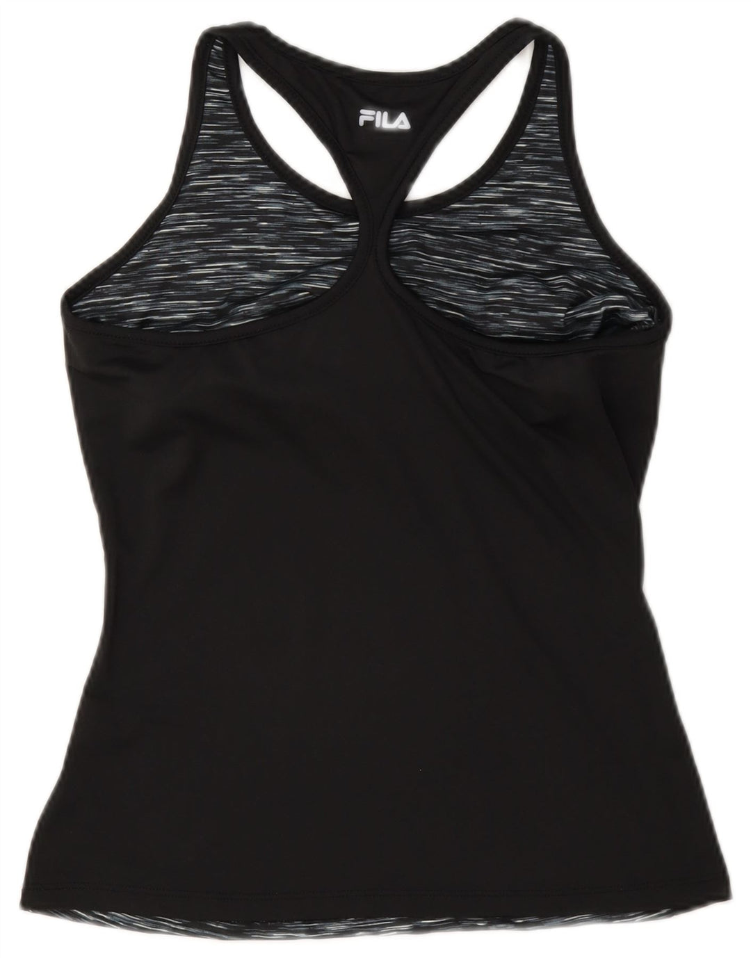 Adidas Womens Vest Top UK 12 Médio Preto Flecked Poliéster
