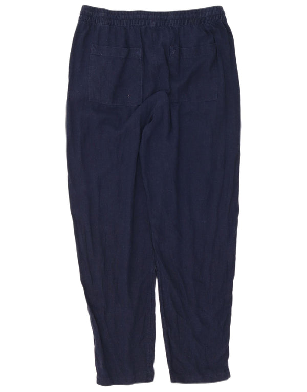 Calça chino feminina de cintura alta Marks & Spencer Reino Unido 14 grande W32 L28 marinho B