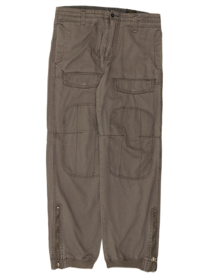 XDYE Mens Joggers Cargo Calças EU 44 Grande W34 L31 Algodão Cinza