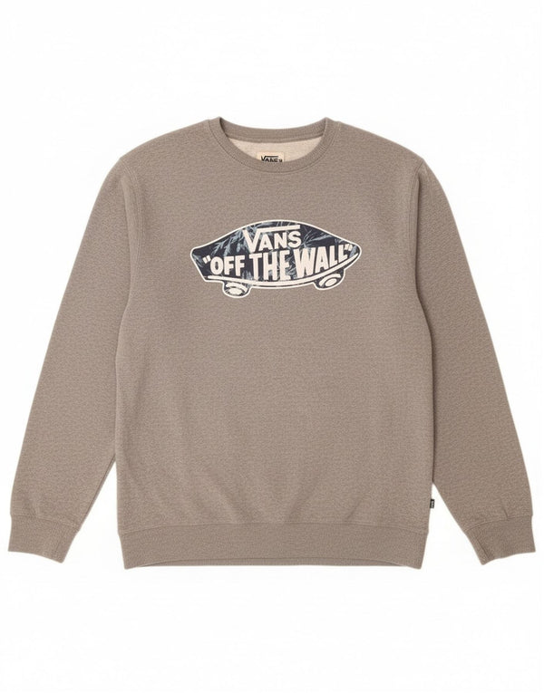 Vans Mens Graphic Moletom Jumper XL Cinza Algodão
