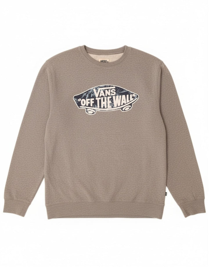 Vans Mens Graphic Moletom Jumper XL Cinza Algodão