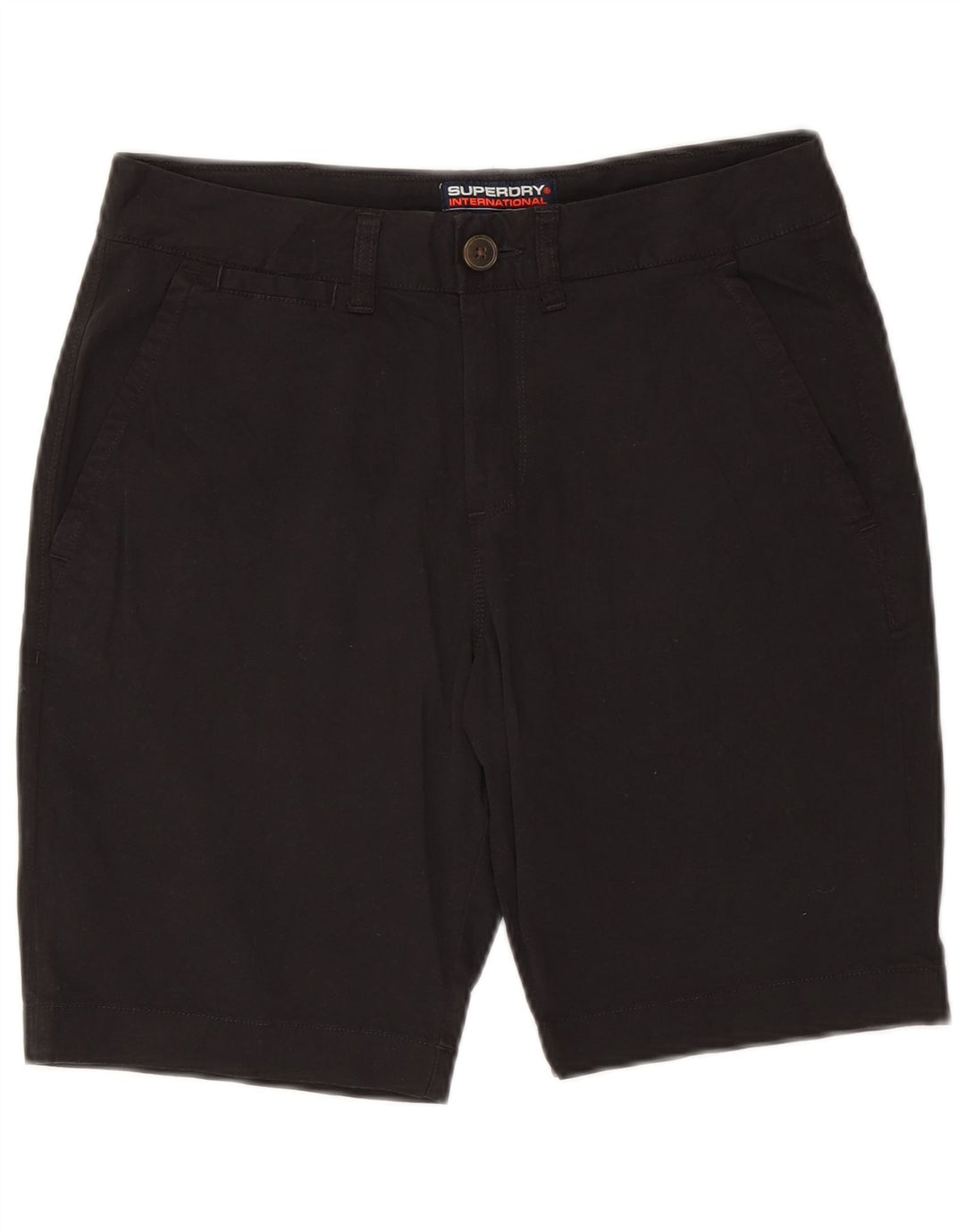 Shorts Chino Masculino SUPERDRY W32 Médio Algodão Preto