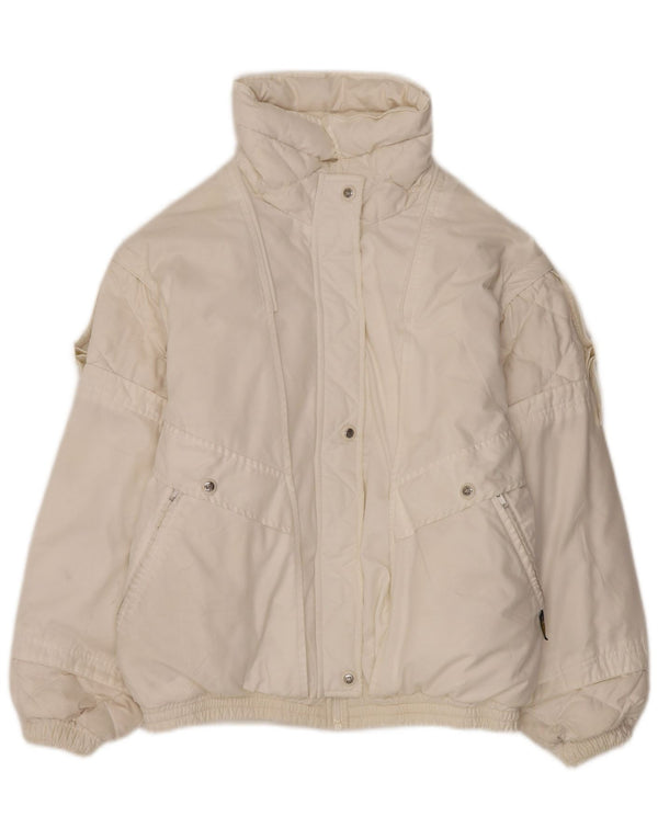Jaqueta acolchoada feminina Ciesse Piumini UK 16 grande poliéster branco