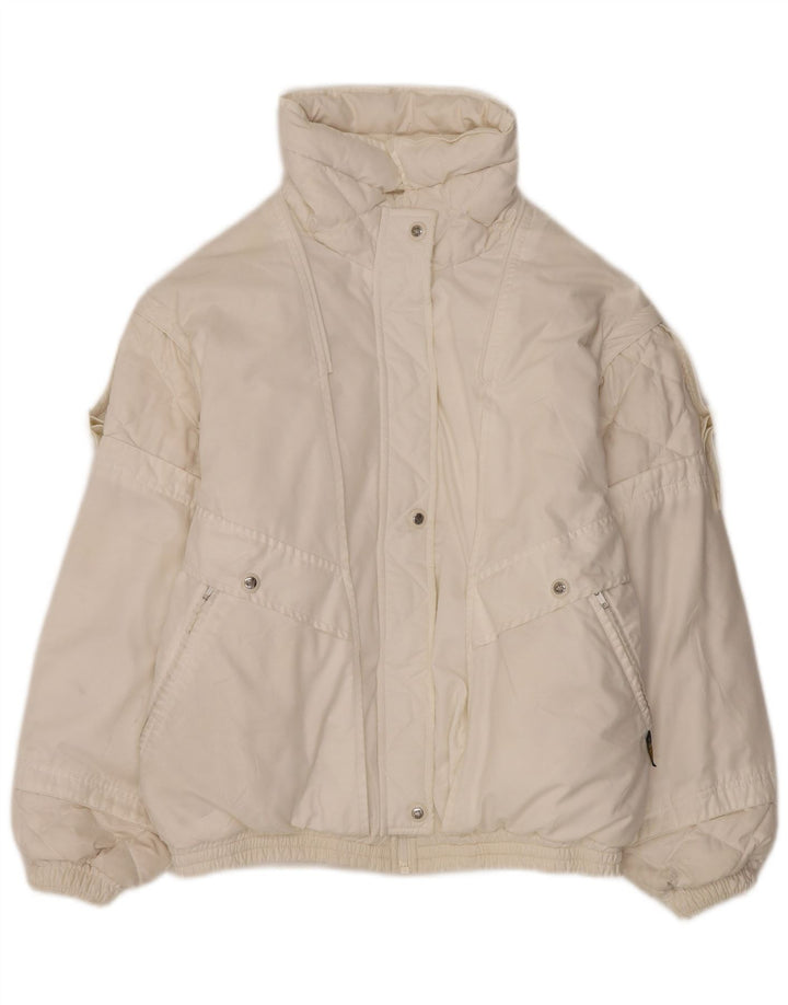 Jaqueta acolchoada feminina Ciesse Piumini UK 16 grande poliéster branco