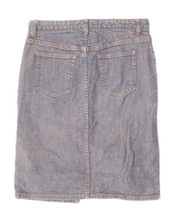 J. CREW Saia jeans feminina US 4 pequena W30 algodão azul