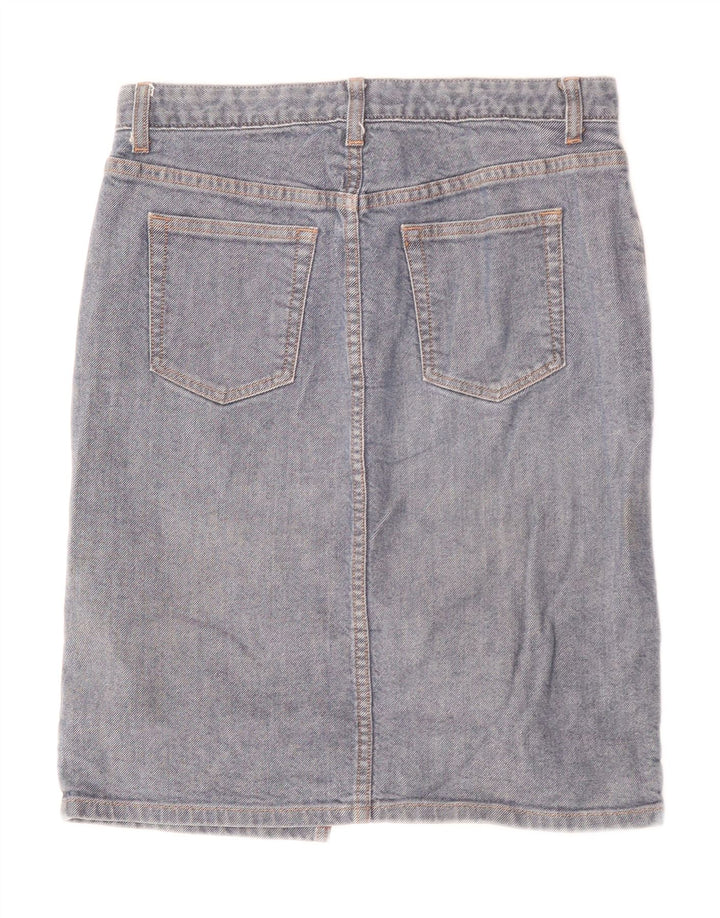 J. CREW Saia jeans feminina US 4 pequena W30 algodão azul